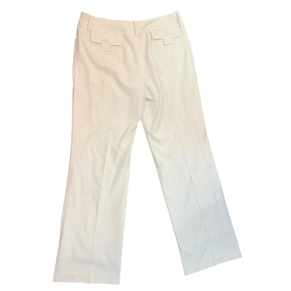 Ann Taylor LOFT Straight Leg Dress Pants in White Size 10 - Picture 3 of 5